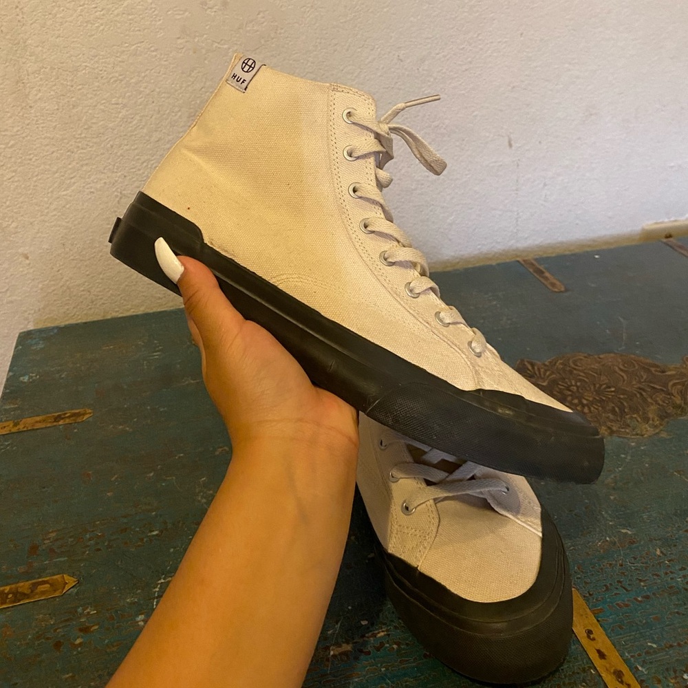 White/Black high tops